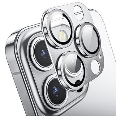 Imagem de Mansoorr Protetor de lente de câmera para iPhone 14 Pro/iPhone 14 Pro Max, capa de câmera de liga metálica com acessórios de protetor de tela de vidro temperado, compatível com capas, resistente a