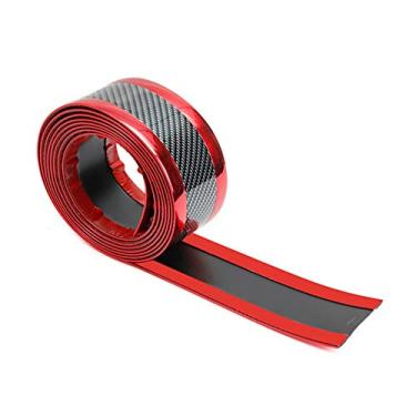Imagem de MACHSWON Faixa protetora de porta de carro 1 rolo fibra de carbono vermelha peitoril da porta do carro placa de desgaste pedal faixa protetora