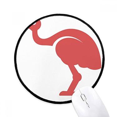 Imagem de Tapete de mouse australiano estilo retrô ilustração vermelha tapete redondo para escritório para computador
