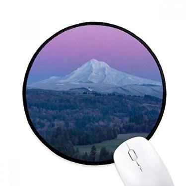 Imagem de White Mountain Mouse pad roxo céu azul tapete redondo para computador