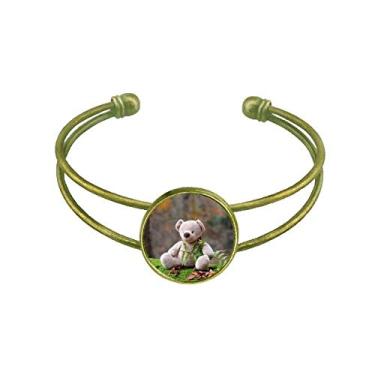 Imagem de Pulseira de Urso de Pelúcia Ciência Silvicultura Natureza Bracelete Retrô Aberto