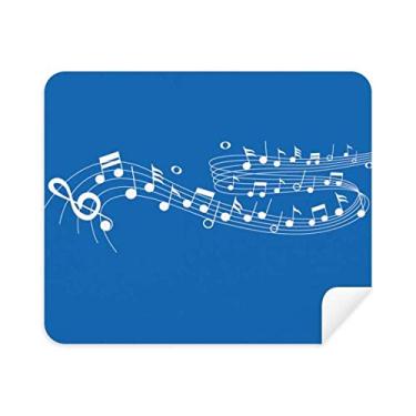 Imagem de DIYthinker Limpador de tela Blue Dancg Music 5-Le Staff pano de limpeza 2 peças tecido de camurça