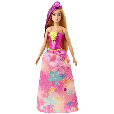 Imagem de Boneca Barbie Dreamtopia Princesa Loira Vestido Flores Mattel GJK12