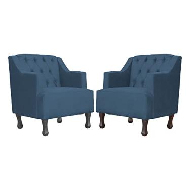 Imagem de Kit 02 poltronas Genesis Luxo Suede Cores - DS Estofados