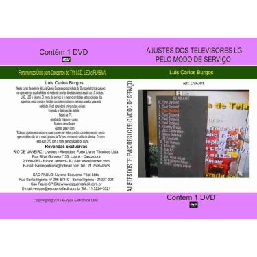 Imagem de Curso em DVD aula Ajustes TVs LG. Prof. Burgos