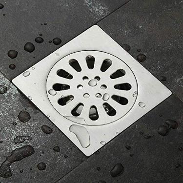 Imagem de Ralo do chuveiro Inox, aço Ralo do chuveiro com proteção de drenagem Filtro de taxa de resíduos para banheiro Banheiro Lavanderia Jardim Cozinha ao ar livre Prateado