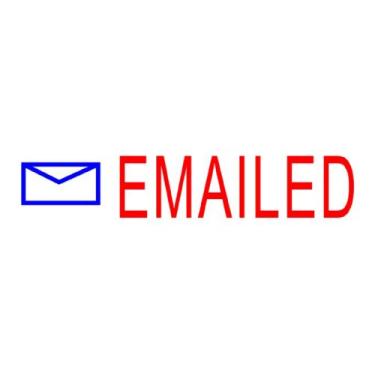 Imagem de Carimbo de estoque por e-mail 2 impressões coloridas com pictograma