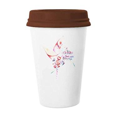 Imagem de Caneca Carousel Windmill Lollipop pintura aquarela caneca café copo cerâmica copo tampa