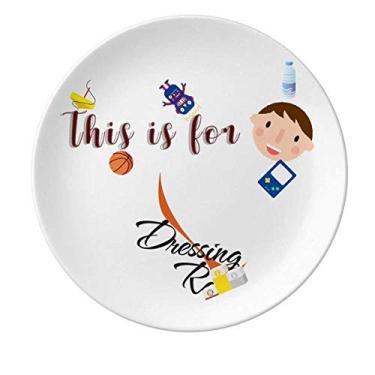 Imagem de Diferential Understanding Prato de Porcelana, Prato de Jantar Redondo Prato Masculino