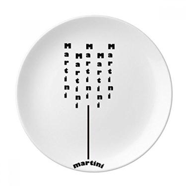 Imagem de Martini Prato Decorativo de Porcelana Salver Prato de Jantar
