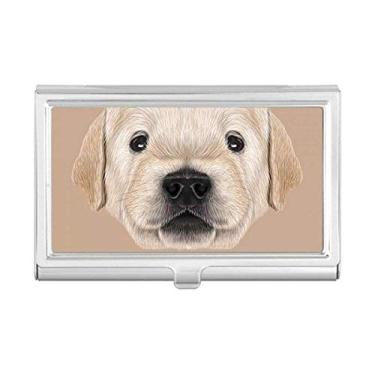 Imagem de Treined Golden Retriever – Porta-cartões de visita com animais de cachorro, porta-cartões