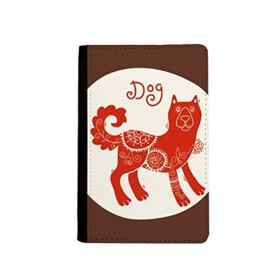 Imagem de Year Of Dog Animal China Zodíaco Porta passaporte Vermelho Notecase Burse Carteira Carteira Porta-cartão