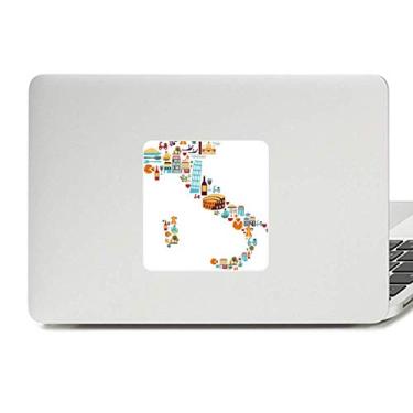 Imagem de Mapa da bandeira nacional da Itália Decalque de vinil Paster Laptop Adesivo Decoração PC
