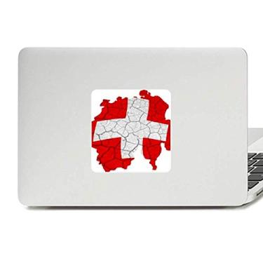 Imagem de Mapa Suíça Bandeira abstrata Decalque Vinil Paster Laptop Adesivo Decoração PC
