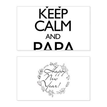 Imagem de Keep Calm And Papa Wil Fix It Citação Ano Novo Festival Cartão Bless Mensagem Presente