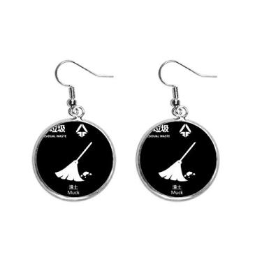 Imagem de Brinco feminino com pingente de prata para tratamento de resíduos secos com classificação de resíduos