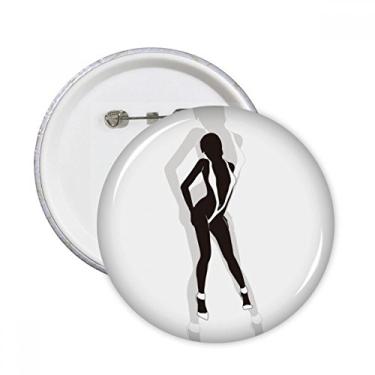 Imagem de Roupa íntima feminina sexy pernas longas pinos redondos distintivo decoração roupas 5 peças presente