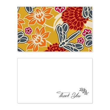 Imagem de Estilo chinês japonês com estampa de flores asiáticas, cartão de agradecimento, papel de aniversário, agradecimento de casamento