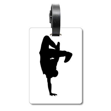 Imagem de Jumping Dancer Sports Breaking Suitcase Bag Tag Bagagem Etiqueta Scutcheon Etiqueta