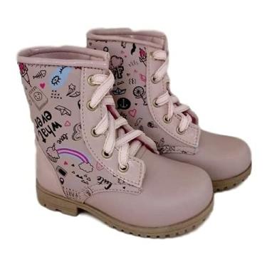 Imagem de Bota Infantil Feminina Botas Bolsa Menina Aplique Lettering