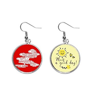 Imagem de Linda estampa de vida, brinco de flor de sol, joia, moda