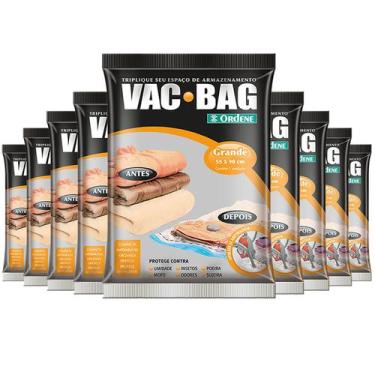 Imagem de 9 Saco À Vácuo Vag Bag Grande 55X90 Ordene Protetor Roupas