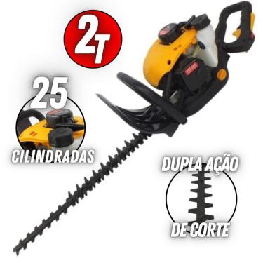 Imagem de Podador Profissional Vulcan VP2450 À Gasolina 2T 24.5CC 1.1HP Com Lâmina Com Dupla Ação...