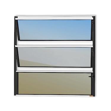 Imagem de Basculante Master Vidro Reflex 60cm x 80cm Brimak Mix Preto