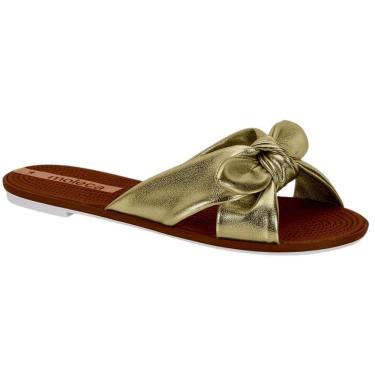 Imagem de Tamanco Chinelo Feminino Slide Laço Conforto Moleca 5297.456.14710 Ouro