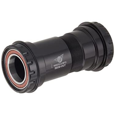 Imagem de Wheels Manufacturing BB30 para suporte inferior externo com rolamentos angulares de contato, preto, eixo Shimano de 24 mm