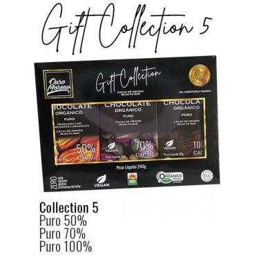Imagem de Gift Collection 5 - Chocolate Orgânico Puro 100%, 70% e 50% cacau em 3 barras de 80g