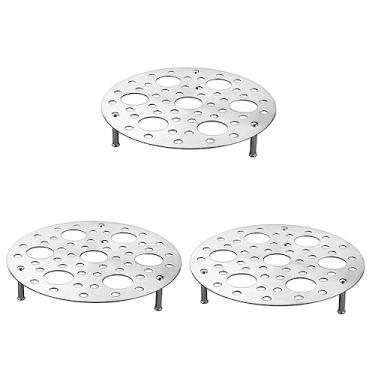 Imagem de Hemobllo 3 Pçs De Aço Inoxidável Panelas A Vapor Panelas Fogão Rack Cozinha Panelas Vapor Rack Rack De Vapor Utensílios De Cozinha Chip