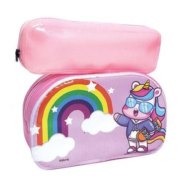 Imagem de Kit Necessaire Infantil + Estojo Arco iris