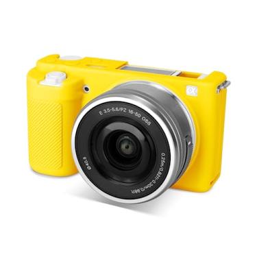 Imagem de Rieibi Capa Protetora de Silicone Macio para Câmera Sony ZV-E10 ZVE10 - Amarelo