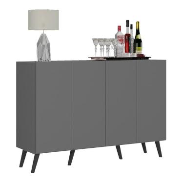 Imagem de Aparador Buffet 4 Portas Retrô Veneza Multimóveis V3556