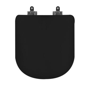 Imagem de Assento Sanitário Poliéster para Louça Life/vogue Plus celite/deca Slow Close Cromado Ébano