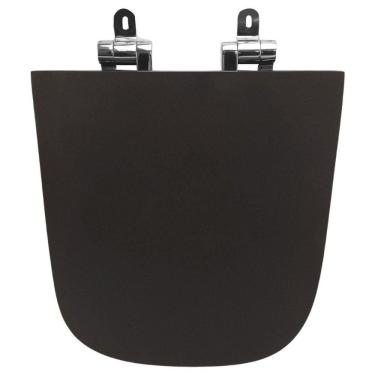 Imagem de Assento Sanitário Poliéster para Louça Piano deca Slow Close Cromado Marrom Fosco