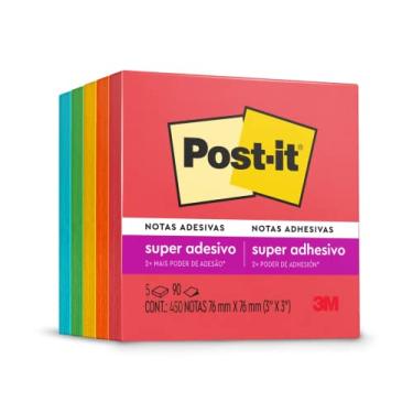 Imagem de Post-it, 3M, Blocos de Notas Adesivas, Coleção Diversão Colorida, 450 Folhas