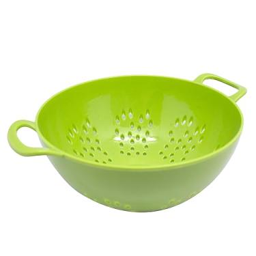 Imagem de Mini escorredor de plástico Culinary Elements com alças duplas – Coador pequeno de 15 cm para frutas, legumes e massas, pode ser lavado na lava-louças, livre de BPA, cor varia