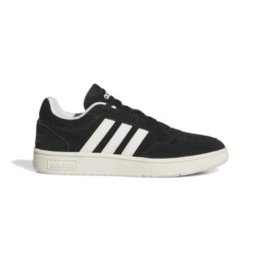 Imagem de adidas Tênis de basquete feminino Hoops 3.0 Low, Preto/Off White/Off White, 43