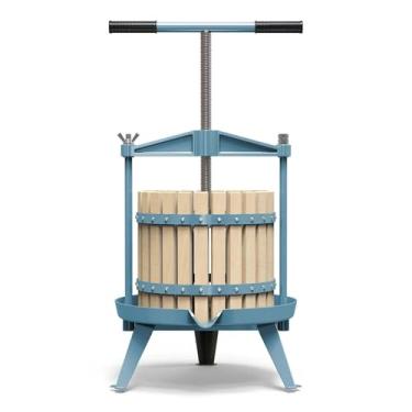 Imagem de SQUEEZE master Prensa de sidra de vinho de frutas - cesta de madeira maciça - barra de cabo de 3,17 galões/12L-T - mais estável - espremedor tradicional vintage, prensa de frutas de maçã para máquina