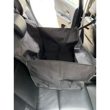 Imagem de Capa Protetora Banco Carro Luxo Cao Gato Pet Com Visor Media (Preto)