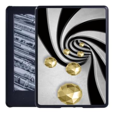 Imagem de Capa rígida para tablet Kindle 10ª/8ª geração/Kindle Paperwhite 1 5th/2 6th/3 7th/4 10th Tablet Capa protetora durável (8.3D Art-Golden Ball, Kindle J9G29R)
