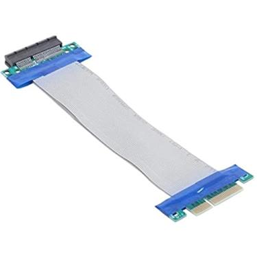 Imagem de Cablecc PCI-E Express 8X para 8X macho para fêmea Slot Riser Extensor Fita de Cartão Cabo Flexível 20cm