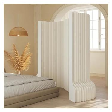 Imagem de Biombos e Divisórias Divisória De Tela Criativa Moderna, Painel De Papel Retrátil Dobrável, Divisória De Ambiente, Tela De Partição De Privacidade Portátil Móvel Para Decoração Interna E Externa(White