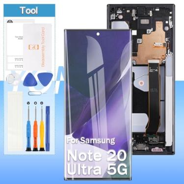 Imagem de Tela de substituição AMOLED para Samsung Galaxy Note20 Ultra 4G/5G SM-N985 SM-N986 17.5 cm LCD Display Touch Digitalizador Vidro Montagem - Preto com moldura (não original)