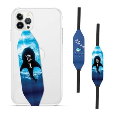 Imagem de Switchbands Alça universal personalizável para telefone | Alça de mão reversível para capas de telefone como suporte de alça de telefone | Manuseamento seguro por alça de telefone confortável - Shark