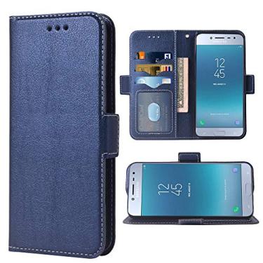 Imagem de Compatível com Samsung Galaxy J2 Pro 2018 carteira flip alça de pulso cordão suporte de cartão de crédito slots de proteção resistente capa de telefone capa de telefone para Glaxay J 2 J2pro J250M