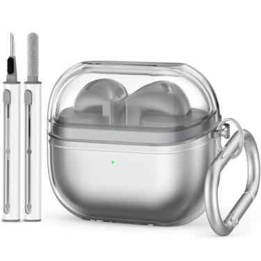 Imagem de Capa para Samsung Galaxy Buds 3 com kit de limpeza, capa protetora de silicone macio para Galaxy Buds 3 Pro, acessórios com chaveiro