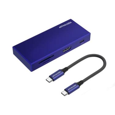 Imagem de AFFHAUSEN HB01 Hub USB C 7 em 1 adaptador multiportas, 4K UHD @ 60Hz HDMI, 3 USB-A 5Gbps, leitor de cartão microSD/SD, USB-C 100W PD. para MacBook Pro, Windows, XPS, Lenovo, iPad Pro, mais.